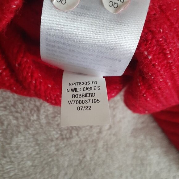 Old Navy Girls Large Red Cable Knit High Neck Sweater NWT - Picture 7 of 9